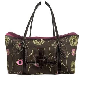 Vintage Billy Bag London 70s Flower Power Canvas Shoulder Bag